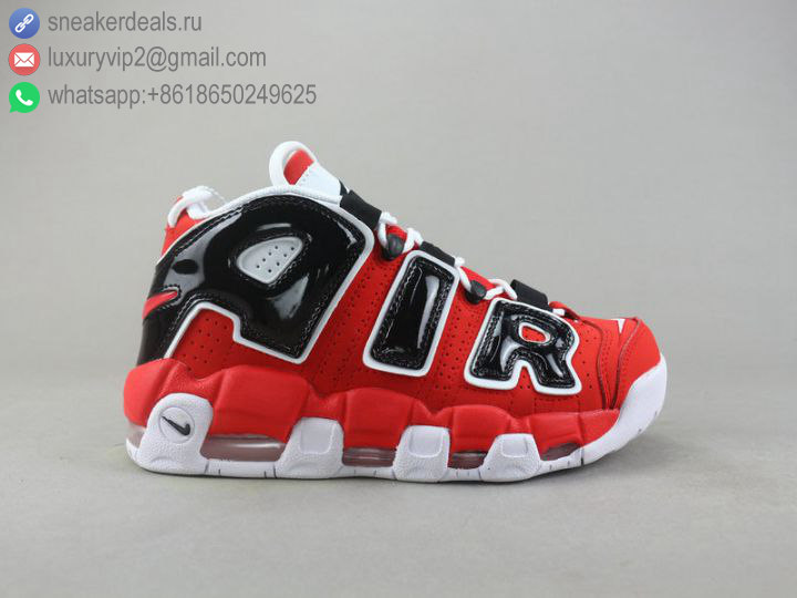 NIKE AIR MORE UPTEMPO 96 RED BLACK WHITE MEN BASKETBALL SHOES